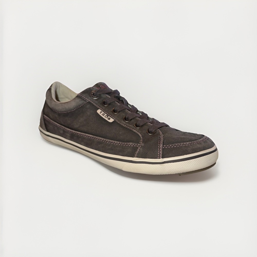 Taos Moc Star Lace Up Canvas Sneakers Women's Size 8W Graphite Distressed Arch